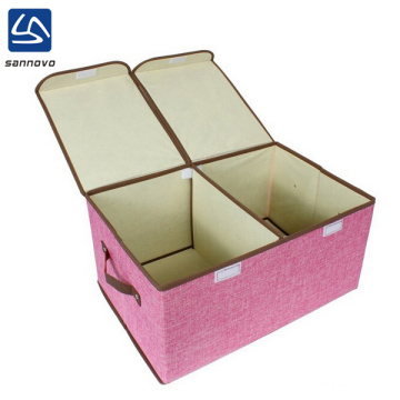 wholesale large pink foldable canvas clothes storage box for women